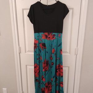 Soft stretchy full length dress